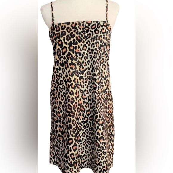 ZARA‎ TRAFALUC  LEOPARD SQUARE NECK STRAPPY MINI DRESS SIZE MEDIUM - Picture 5 of 12